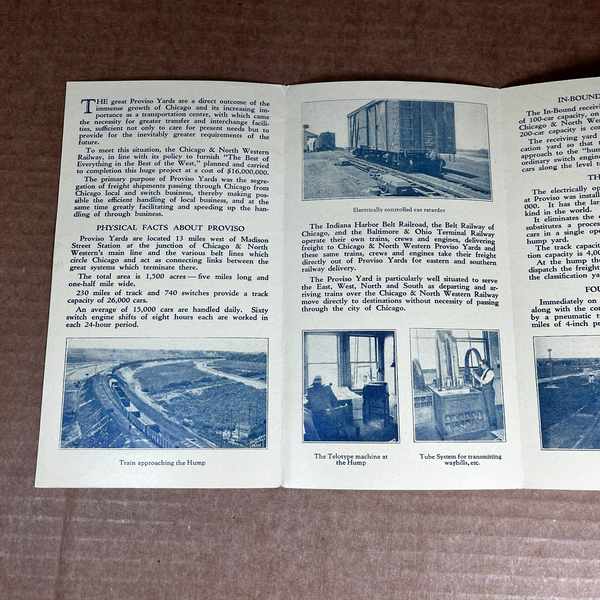 C & NW Railway Brochure - The General Freight Classification & Hump Yards IL