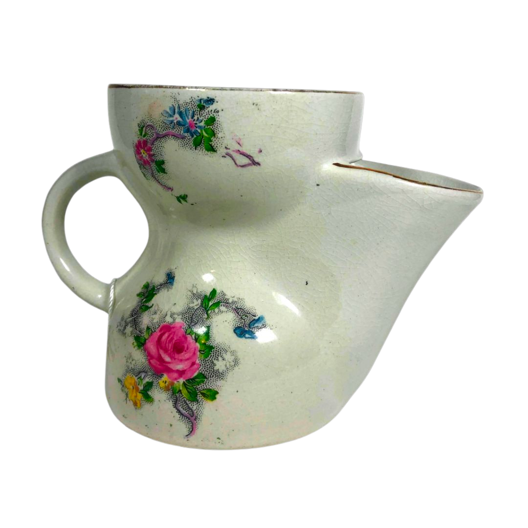 Vintage Shaving Mug White/Floral Accents Grimwade Winton Stoke on