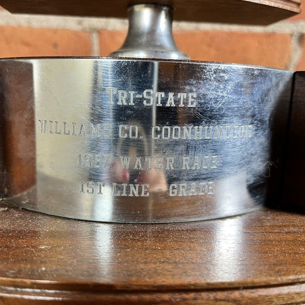Vintage Trophy Tri-State Williams Co. Coonhunters 1967 Water Race 21" Tall