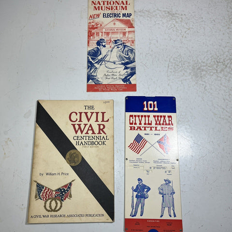 Lot of 3 Vintage 1960s Civil War  Souvenir / Reference Booklet / Brochure