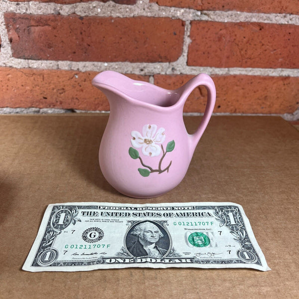 Pigeon Forge Pottery Pink Dogwood 1-Cup Teapot and Small Creamer
