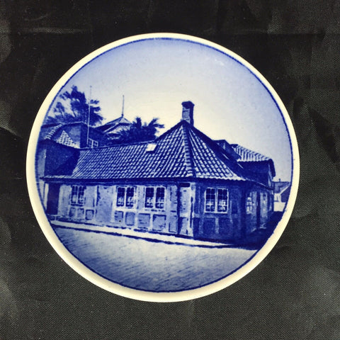 Royal Copenhagen Mini Plate Delft Blue 3.25" 16/2010 H.C. Andersen's Hus Odense