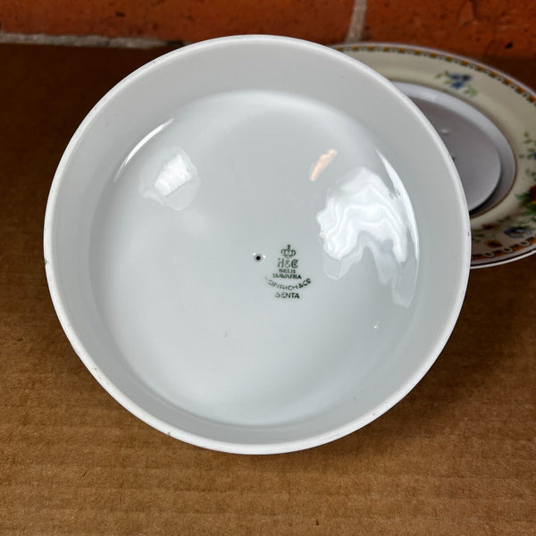 Henrich & Co. Selb Covered Round Porcelain Butter Dish With Insert Senta Pattern