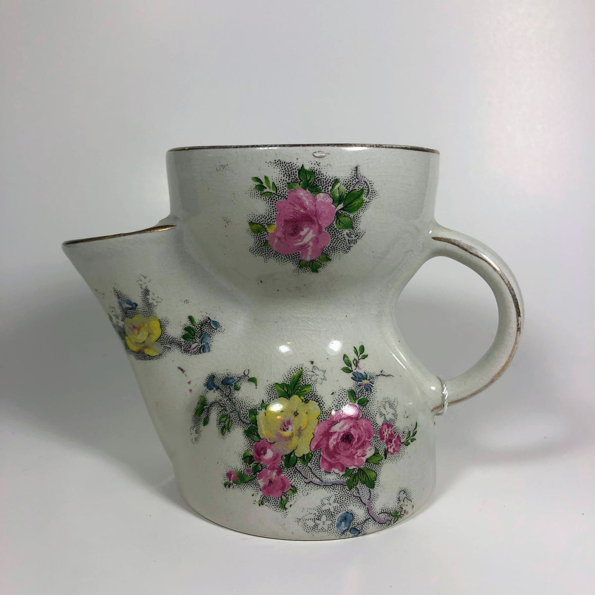 Vintage Shaving Mug White/Floral Accents Grimwade Winton Stoke on