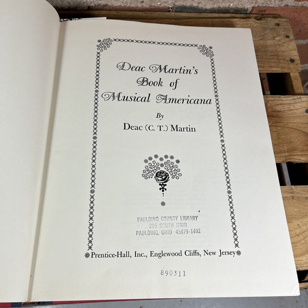 Deac Martin's Book of Musical Americana ~ 1970 Hardback Book