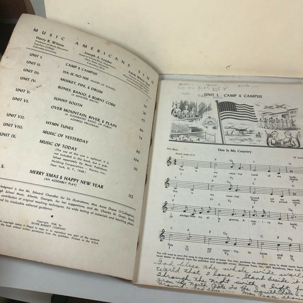 Music Americans Sing Vintage Sheet Music Songbook Booklet 1948