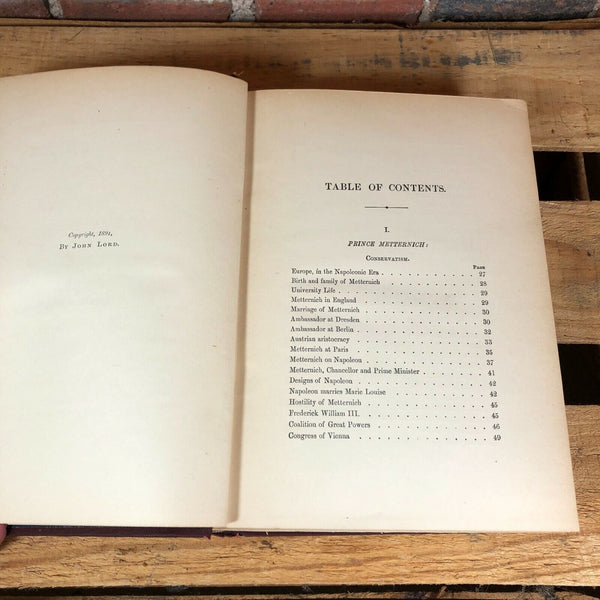 Beacon Lights of History Vol. VI Modern European Statesmen ~ John Lord 1891