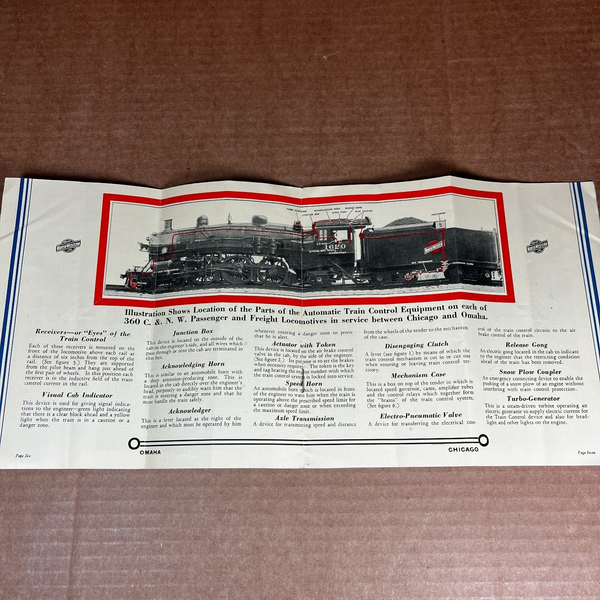 C & NW Railway Brochure - Between Chicago & Omaha Superhuman Engineer Protects