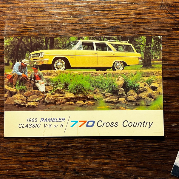 1965 Rambler 770 Cross Country Photo Postcard Posted Cincinnati OH / Connecticut