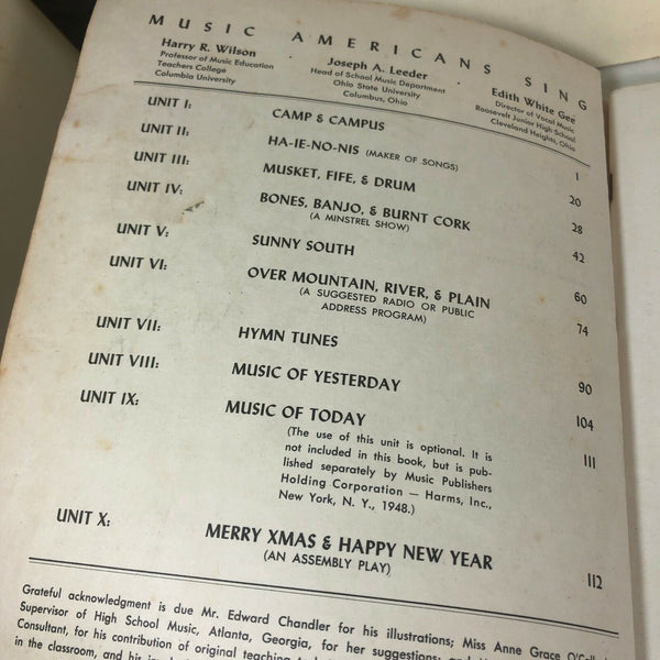 Music Americans Sing Vintage Sheet Music Songbook Booklet 1948