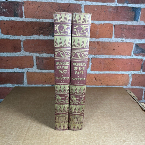 Wonders of the Past 2-Volume Set Hammerton Hardback Books Vintage 1953