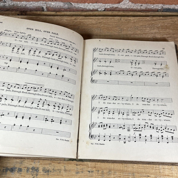 Harmonic Fifth Reader ~ Ripley/Tapper ~ 1904 Hardback School Textbook Cincinnati