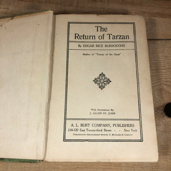 Tarzan Early Edition Books 1915-1919 Return of / Son of / Jungle Tales Lot of 3