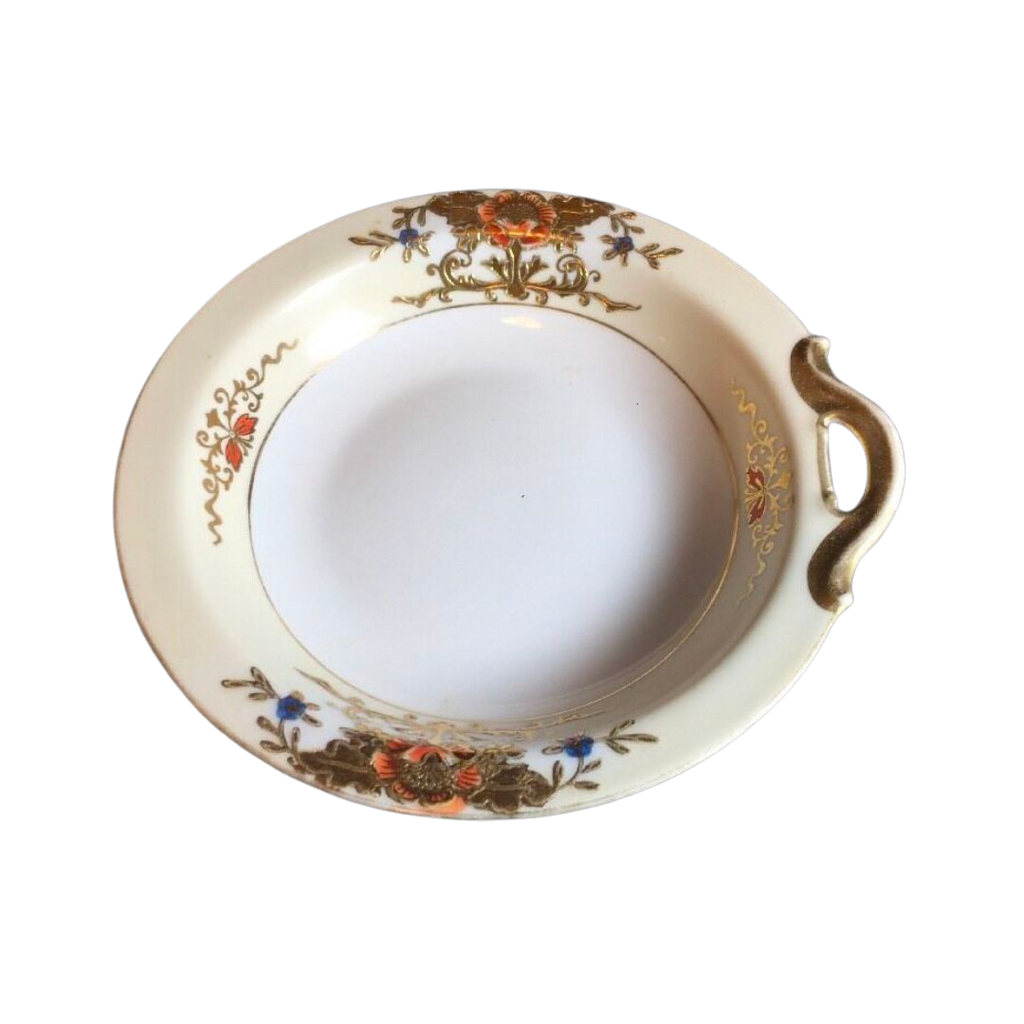 Noritake Hand Painted Gold Trim Morimura Japan One Handle Nappy