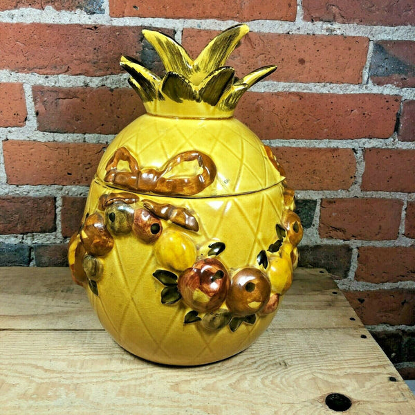 Vintage Ceramic Pineapple Cookie Jar