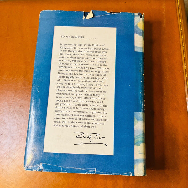 Emily Post's Etiquette: The Blue Book of Social Usage ~ 1960 Vintage Hardback