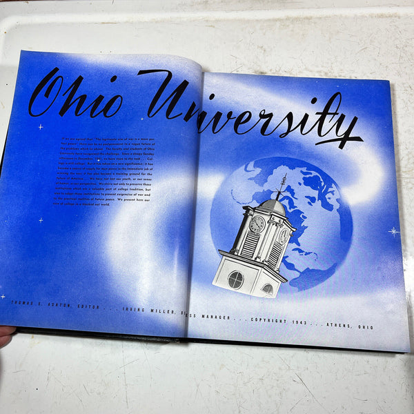 Ohio University Athens Ohio 1943 College Yearbook Athena