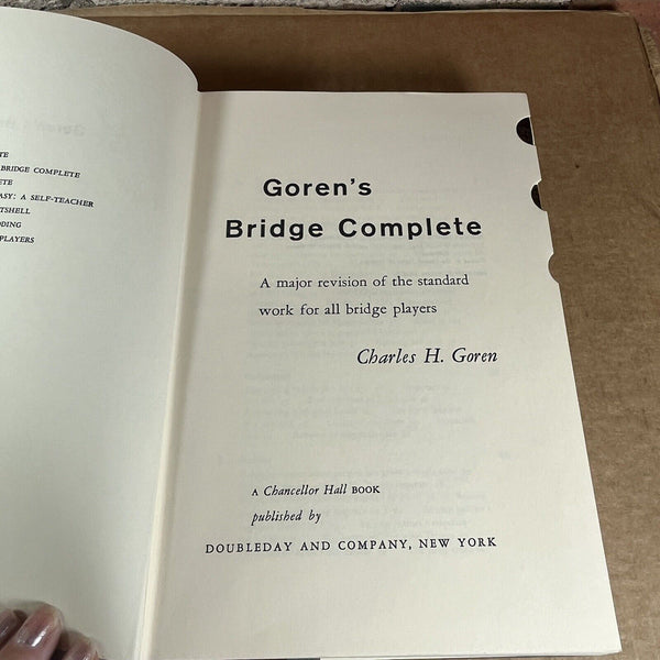 Goren's Bridge Complete ~ Charles H. Goren ~ Hardback Book w/ Dust Jacket 1963