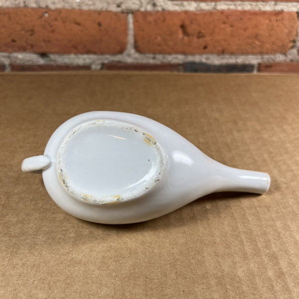 Porcelain Invalid Feeder 19th Century White w/ Handle and Spout 6" Long Medical
