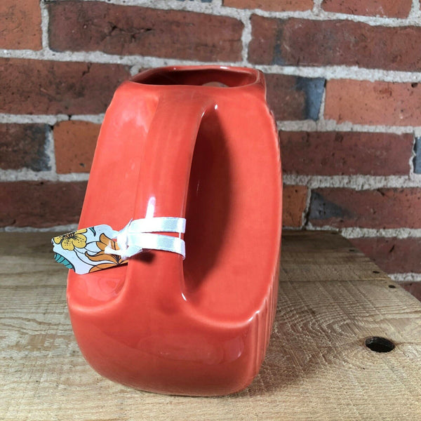 Fiestaware Disc Pitcher w/ Ice Lip Tangerine Color 7.5" Tall
