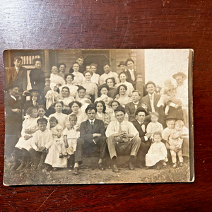 RPPC Real Person Photograph Postcard Group Photo Large Family AZO 1904 - 1918