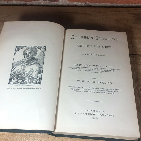 Columbian Selections American Patriotism for Home & School Carrington 1896