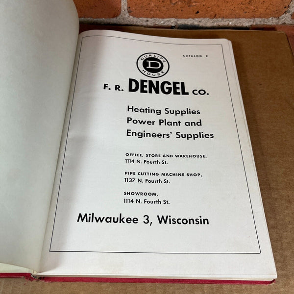 F.R. Dengel Co. Milwaukee Wisconsin Industrial Catalog E  1957  Hardback Book