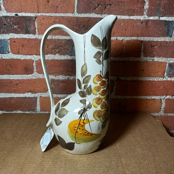 Red Wing Pottery Tampico Pitcher MCM Midcentury Modern 12" Tall Fruit Design
