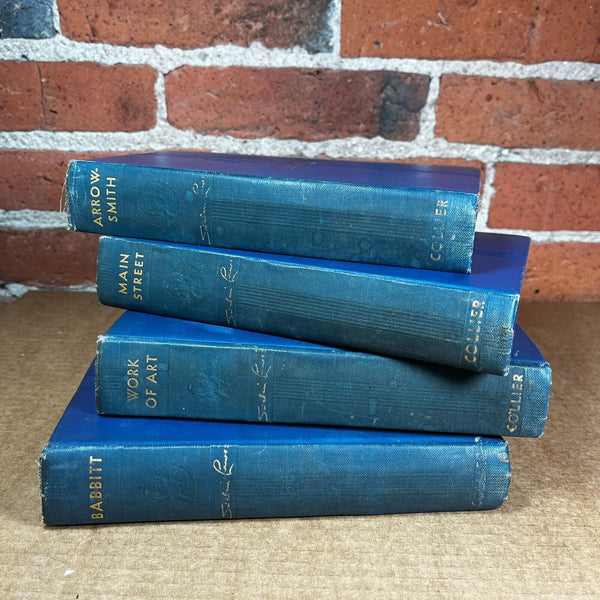 Lot of 4 Sinclair Lewis Novels P.F. Collier & Son Corp. 1925 Blue Hardback Books