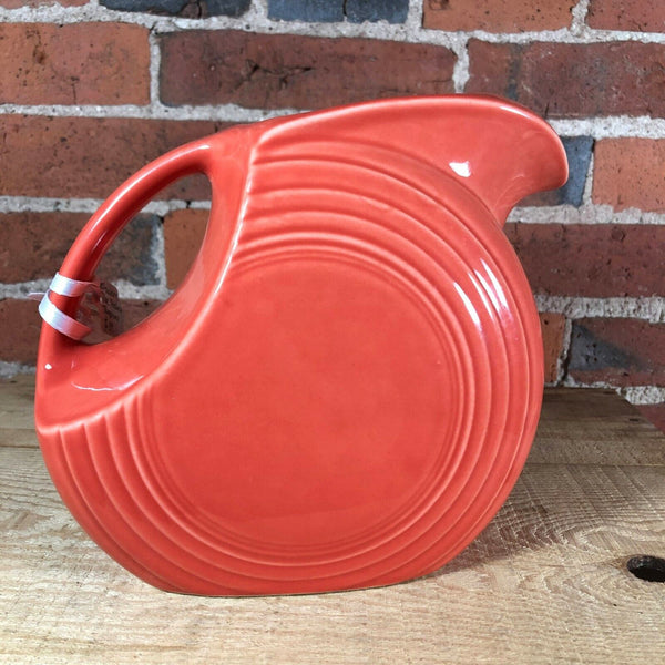 Fiestaware Disc Pitcher w/ Ice Lip Tangerine Color 7.5" Tall