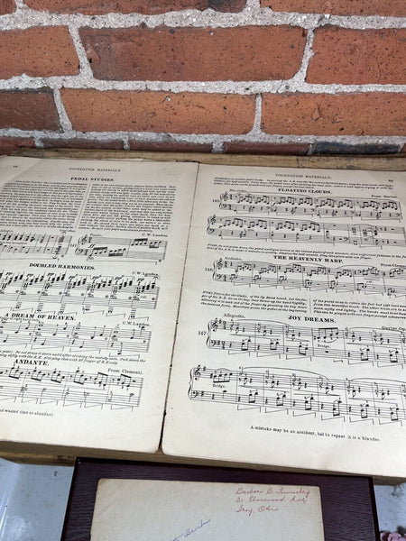 Landon's Foundation Materials for the Pianoforte Antique Music Lesson Book 1896