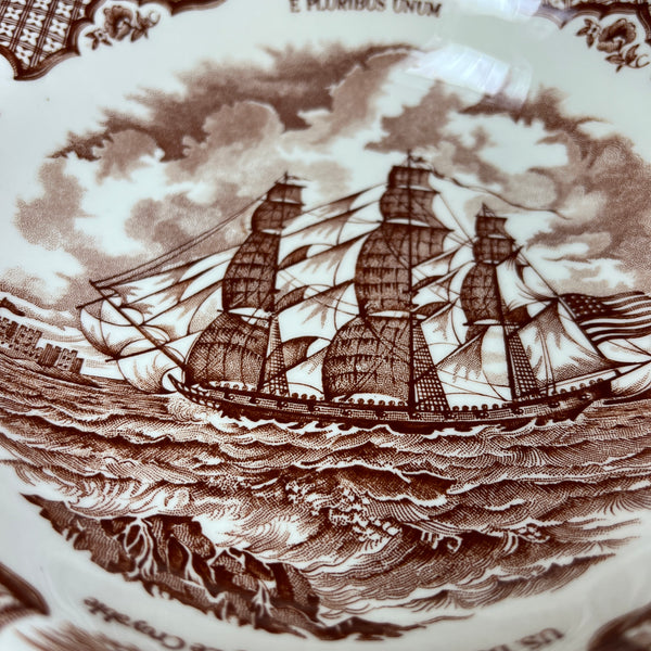 Meakin Fairwinds Historical Scenes of Chinese Export Set of Dishes 6 Pc. Brown