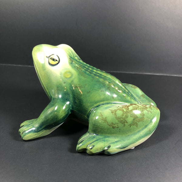 Vintage Ceramic Frog 6" long for Garden or House Decor Unmarked