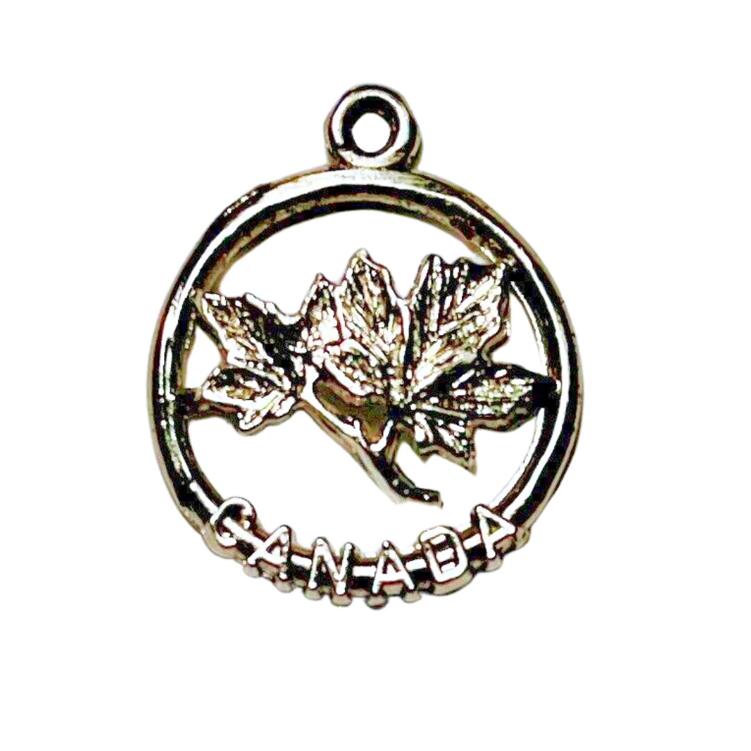 Sterling Silver Canada Maple Leaves Charm Marked RBJ
