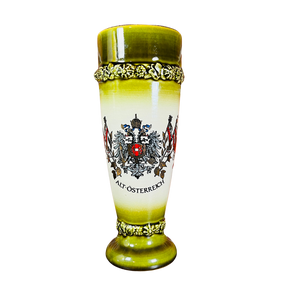 Vintage Pottery / Ceramic Alt-Osterreich Austria Pilsner Beer Mug Green / White