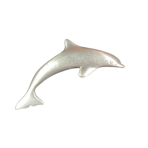 Vintage Dolphin Silver Tone Brooch Pin Marked Canada 2.5"